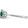 thumbnail image 4 of Sterling Silver Rhodium-Plated Created Alexandrite And Diamond Ringsize 6 - Jbsp, 4 of 5