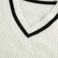 thumbnail image 4 of Women V Neck Sweaters Long Sleeve Light-Weight Knit Pullover Tops White XXXL, 4 of 8