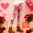 thumbnail image 4 of Fgvctg Valentines Day Women Leggings Full Length Workout Leggingss Cute Love Heart Print Soft Outfits Plus Size Yoga Stretch High Waisted Thermal Joggers Clothing Pink M, 4 of 5