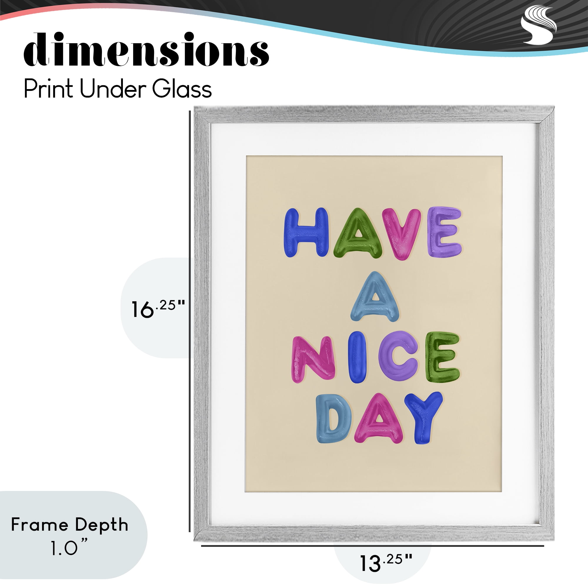 Stupell Industries Have a Nice Day Gummies Gray Framed Print Under Glass, design by LISH Creative