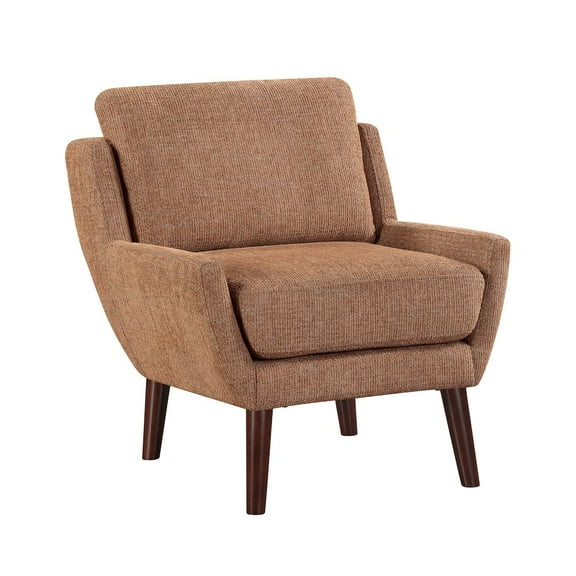 Lexicon Ellie Chenille Accent Chair in Orange