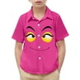 thumbnail image 2 of Piuwrlz Hot Pink Short Shirts Sleeve Toddler Boys Graphic polo Pocket Pullover T Shirts Hot Pink Size 2 Years, 2 of 9