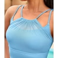 thumbnail image 4 of Attraco Womens Padded Mesh Bikini Top Swimsuit Top Only Crop Top Adjustable Straps Swim Top, 4 of 6