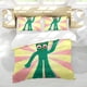 thumbnail image 5 of El Show de Gumby Conjunto de sábanas temático, trío de piezas, cómodo y amigable con la piel, diseño único, regalo de decoración para el hogar para familiares, amigos y fans, 90 cm * 190 cm, 5 of 6