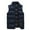 Blue, variant on Herrnalise Fashion Men Solid Stand Collar Sleeveless Cardigan Jacket Outerwear Padded Coat Black