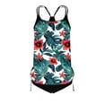 thumbnail image 5 of Tankini Sets for Women Padded Floral Print Scoop Neck Tank Top with Tummy Control Briefs 2 Piece Swimsuits Modest Athletic Bathing Suits Beachwear, 5 of 5