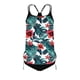 thumbnail image 5 of Traje de baño de 2 piezas para mujer, trajes de baño para mujer, bikini de top tipo jersey estampado y braguita, bikini suelto con cordón ajustable, conjunto de bikini de poliéster para mujer, 5 of 5
