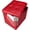 Red, variant on Storage Ottoman, Folding Foot Stool with Thicker Foam Padded Seat Small Leather Storage Ottoman Bench Foot Rest for Living Room Foldable Coffee Table