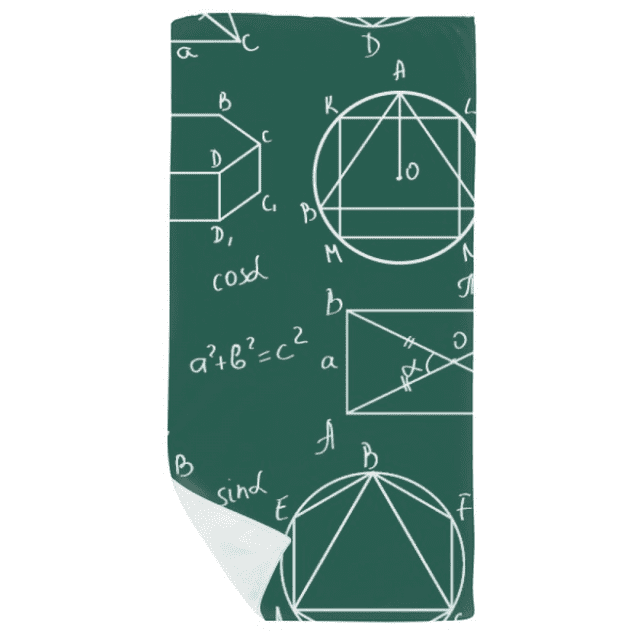 Forme Géométrique Mathématique Calcul Serviette de Bain Doux Gant de Toilette 35x70cm