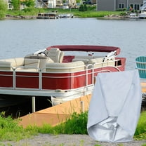 CATIEBYE White 210D Oxford Cloth Boat Seat Cover Protective Marine Cushion Cover