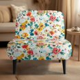 thumbnail image 2 of HELLHERO Petite Floral Print Stain Protection Armless Accent Chair Protector with Easy to Install, Easy Installation Chair Soft Cover, 2 of 8