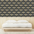 thumbnail image 3 of Ambesonne Nature Vibes Peel & Stick Wallpaper for Home, Moth Drawing Leafy, 13"x72", Mustard Purpleblue, 3 of 5
