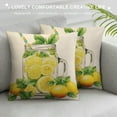 thumbnail image 3 of MLJA Summer Lemon Pillow Covers Pack Watercolor Gnome Hello Sunshine Yellow and Beige Home Decor Print Pillow Cases for Chair Car Sofa, 3 of 5
