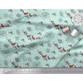 thumbnail image 3 of Soimoi Green polyester Crepe Fabric Floral,Heart & Bird Folk Art Printed Craft Fabric by the Yard 52 Inch Wide, 3 of 3