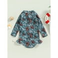 thumbnail image 4 of Bagilaanoe 18M-6T Baby Girl One Piece Swimsuits Kids Zipper Rush Guard Swimshirts Quick Dry Long Sleeve Swim Shirt Toddler Swimwear Bathing Suit Ruffled Beachwear, 4 of 9