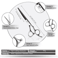 thumbnail image 4 of Hair Cutting Scissors Shears/Thinning/Set, CIICII 8 Pcs Professional Hairdressing Scissors Set-Silver, 4 of 8