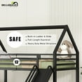 thumbnail image 6 of Bellemave Metal Twin Bunk Bed with Slide, Floor Bunk Bed Twin  Over Twin, House Bunk Bed for Bedroom  (Black), 6 of 9