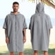 thumbnail image 1 of Albornoz de playa con capucha, toalla de baño, poncho, cremallera de felpa de doble cara, albornoz para cambiarse de surf, 1 of 5