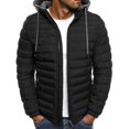 thumbnail image 2 of Hombres Acolchado Acolchado Burbuja Con Capucha Abrigo Puffer Chaqueta Invierno Cálido Outwear, 2 of 2