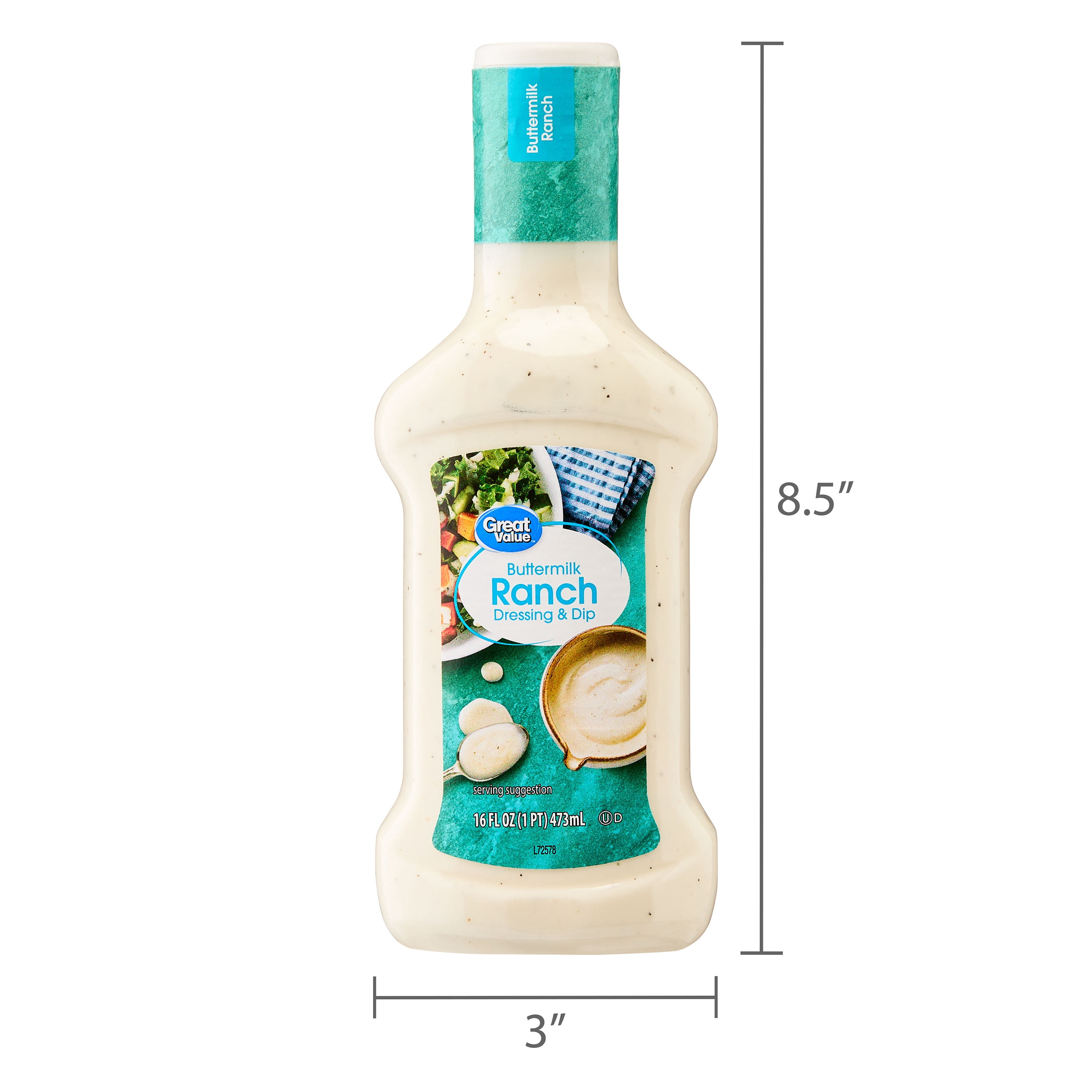 Great Value Buttermilk Ranch Dressing & Dip, 16 oz