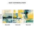 thumbnail image 3 of Canvas Wall Art Teal Yellow Blend Abstract Painting Framed Picture Living Room Kitchen Office Bedroom Home Decor High Quality Prints Modern Wall Decoration 12*16inch*3pcs, 3 of 6