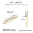 thumbnail image 6 of Rosec Jewels Moissanite Half Eternity Wedding Ring for Women - Designer Ring - D-VS1 Quality Certified, 14K Yellow Gold, US 10.00, 6 of 7
