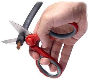 Ascend Tools Multipurpose Electrician's Shears 5-1/2 inch -  High Carbon Steel Serrated Blade, Cut / Strip Electrical Wire, Wire Cutting Notch, Crimp Terminals, Clean/file Electrical Boxes