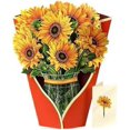 thumbnail image 1 of ZHAOCHENG Tarjeta de felicitación emergente con ramo de flores 3D Forever Flower, tarjeta de papel con tarjeta y sobre, tarjetas de felicitación con flores tropicales, regalo para cumpleaños, día de l, 1 of 3