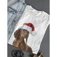 thumbnail image 3 of Christmas Dog Dachshund T-Shirt Women -Image by Shutterstock, Female Large, 3 of 4