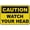 Warning Sign 5, variant on Caution Watch Your Head Sign 8"x12" - Aluminum Tin Warning for Home Outdoor Garden, High Visibility Safety Decor for Low Ceiling