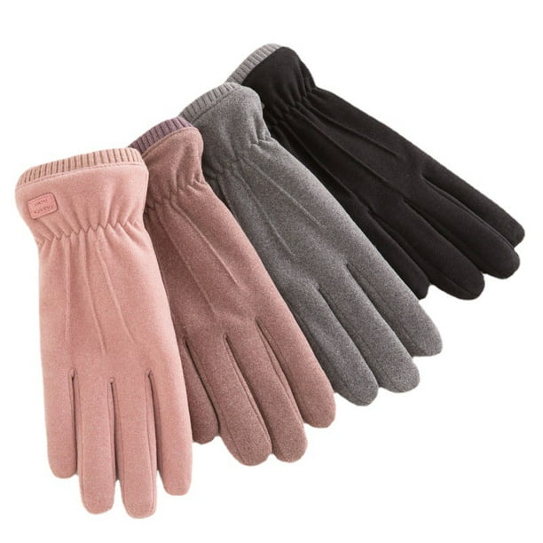 Gants à la mode pour femmes, doublure en tricot doux thermique, gant  d'hiver pour écran
