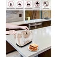 thumbnail image 4 of Abstract Toaster Cover 2 Slice, Retro Persian Style Turkey Style Flowers Bread Maker Cover Toaster Dust Cover with Pockets, Dust-Proof Cover for Kitchen Small Appliance 12x7.5x8in, 4 of 5