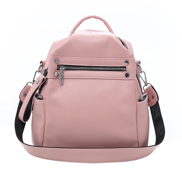 SPRING PARK Backpack Purse for Women Fashion Faux Leather Waterproof  Backpack Large Ladies Shoulder Bags