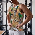 thumbnail image 5 of Pofeuu Mallard Ducks Print Men's Workout Tank Tops Sleeveless Muscle Gym Shirt Quick Dry-Large, 5 of 7