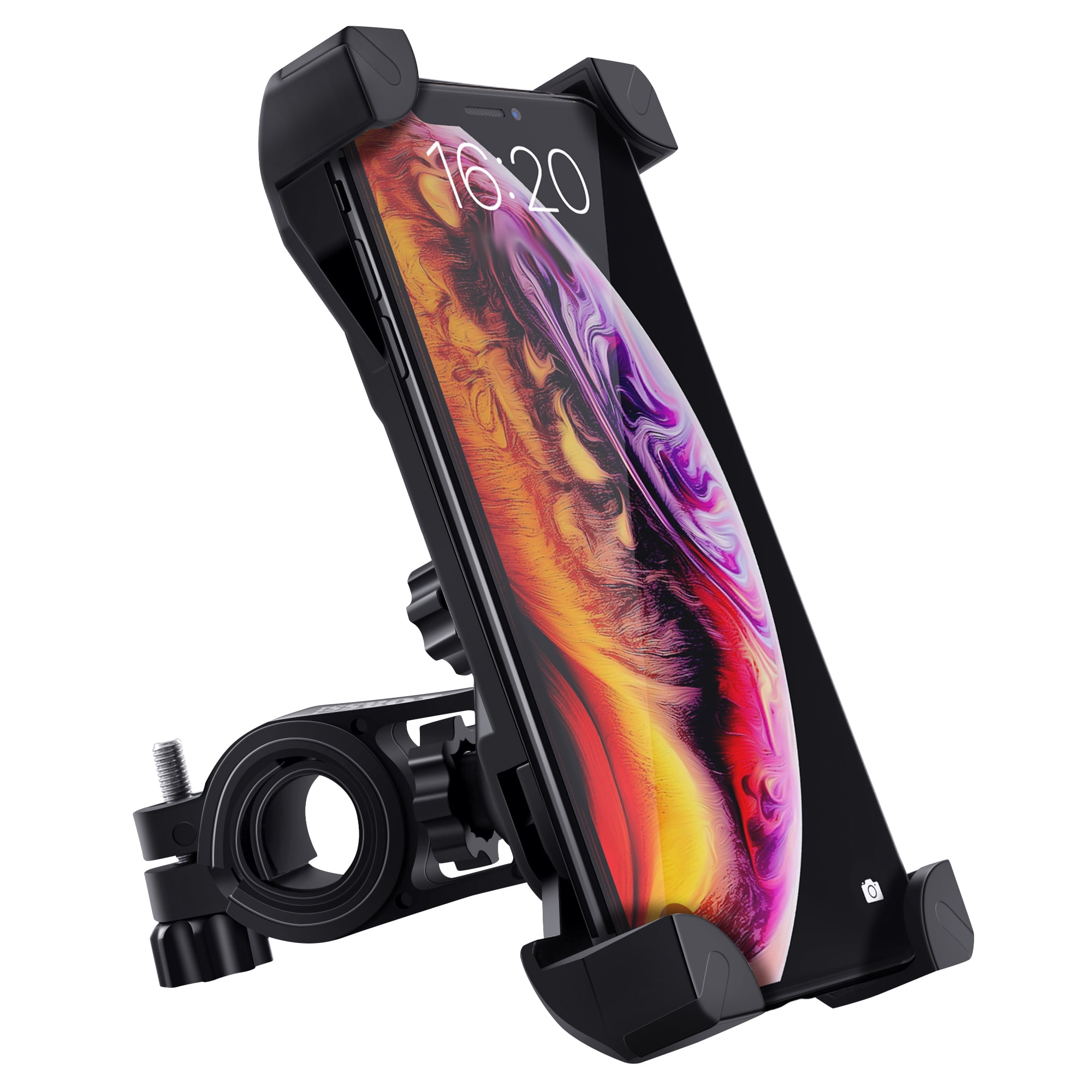 Bike Phone Holder Universal for iPhone X 8 7 6S Samsung Galaxy S9 S8 Cell Phone Mount for Bicycle Up to 7 inch Smartphones Anti-Shake and Non-slip 360 °Rotatable Silicone Smartphone Mount 