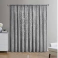 thumbnail image 3 of Mainstays Velvet Sheer Ogee Burnout Rod Pocket Single Curtain Panel, 54" x 84", Grey, 3 of 5