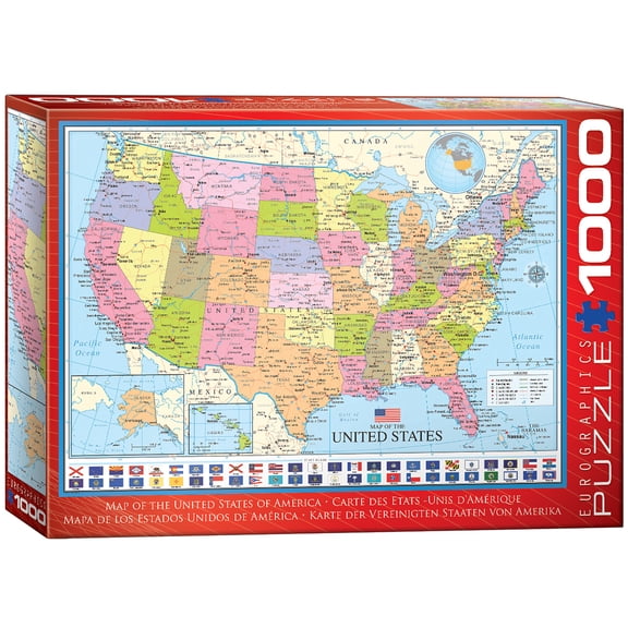Map of The Puzzle, 1000 Pieces