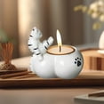 thumbnail image 4 of JoyMoreHome Christmas Candle Holder, Cute Ceramic Cat Candle Holder for Table Display, Decorative Candle Holder, Candle Holder Gift for Cat Lovers, Holiday Party, 4 of 6