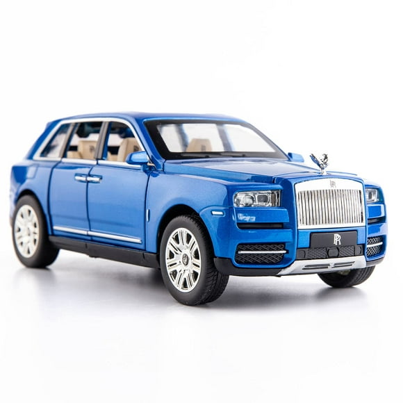 Variya Enterprise® 1/24 Big Rolls Royce Cullinan Toy Car Metal Pull Back Diecast Car With Openable Door And Sound Light, Gifts Toys For Kids【 Blue 】