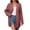 Red, variant on Women's V Neck Open Front Cardigan Soft Knit Long Sleeve Solid Color Duster Coat for Casual Office Wear Red L