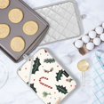 thumbnail image 5 of Yayeee Pot Holders Kitchen Heat Resistant with Pocket 7"x9.8" Cotton Oven Cooking Hot Pads, White Christmas Holly, 5 of 7