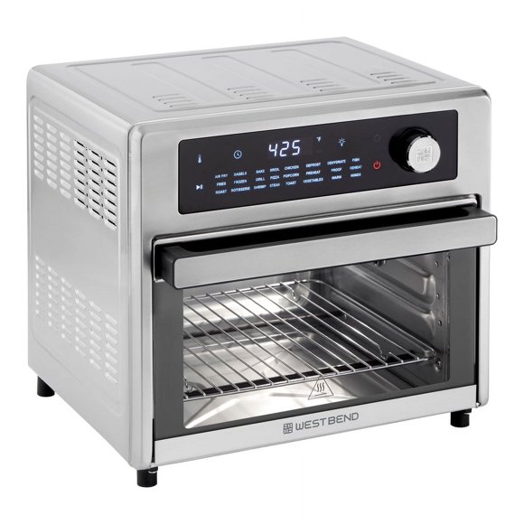 West Bend XL Stainless Steel Air Fryer Oven with 24 Presets​, 26 Quart Capacity, in Stainless Steel (AFWB26BK13)