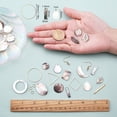 thumbnail image 3 of DIY Geometry Theme Earring Making Kits Including Natural Black Lip Shell Pendants Brass Linking Rings & Earring Hooks Alloy Bar Links Connectors Golden, 3 of 7