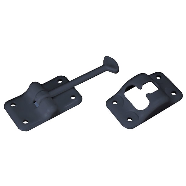 RV Designer E232 Plastic TStyle Entry Door Holder Black, 31/2