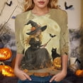 thumbnail image 2 of Godom Women's Halloween Shirts Graphic T Shirts 3/4 Sleeve Pullover Tops Fall Clothes 2025, 2 of 7