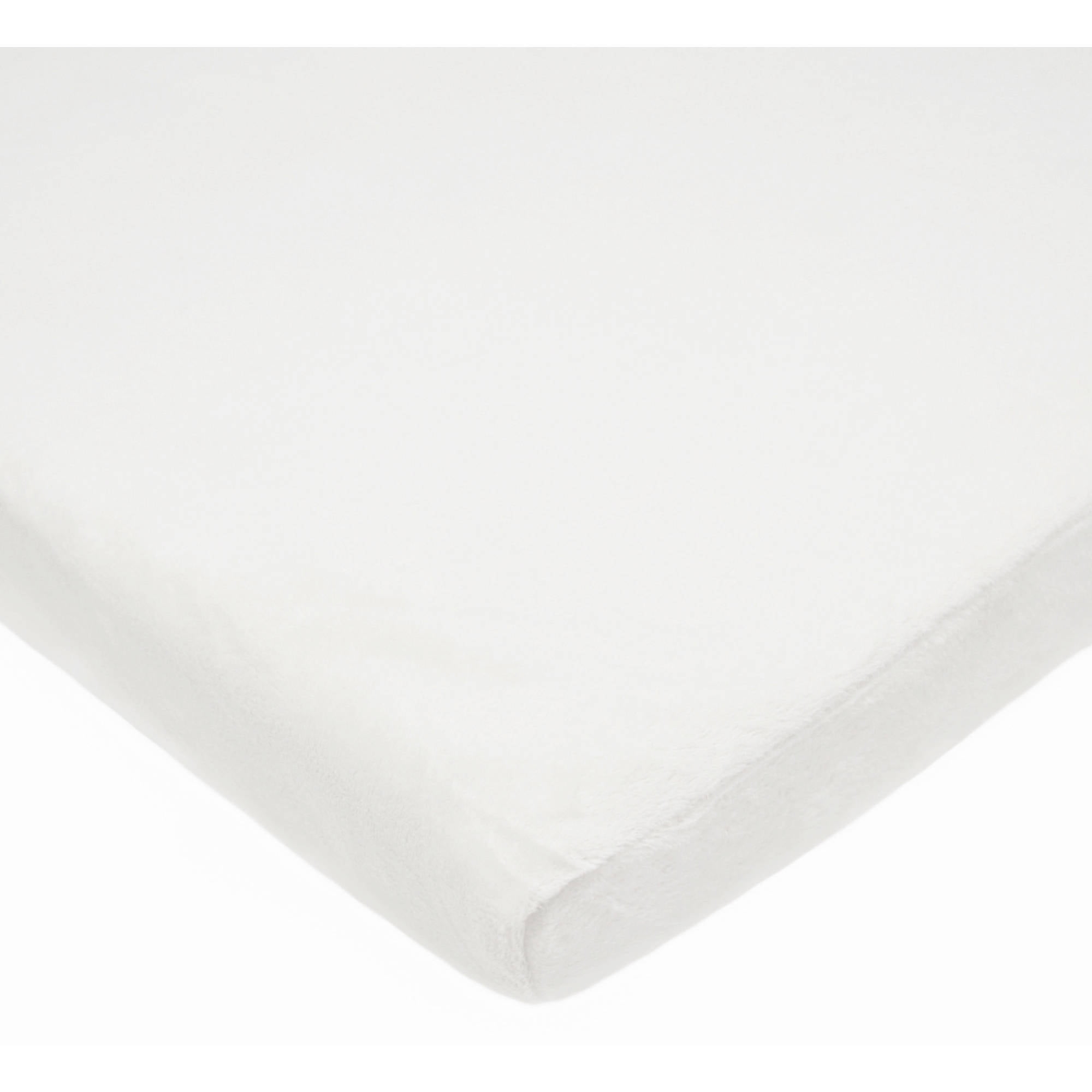 TL Care 15" x 33" Fitted Sheet, Heavenly Soft Chenille, White