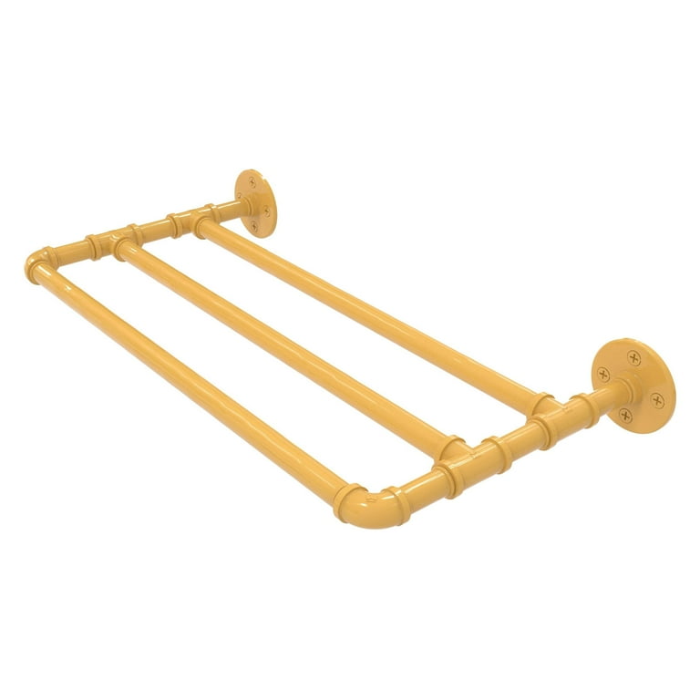 Allied Brass Pipeline Collection 18-in Wall Mounted Towel Shelf in Brushed Bronze Allied Brass Pipeline Collection 18-in Wall Mounted Towel Shelf in Brushed Bronze