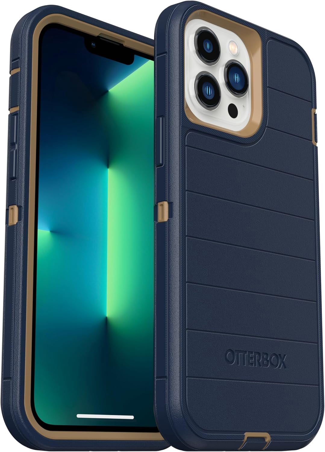 OtterBox iPhone 13 Pro Max & iPhone 12 Pro Max (Only) - Defender Series Pro Case - Blue Suede Shoes - Case Only - Screenless Edition - Non-Retail Packaging