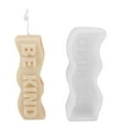 thumbnail image 2 of Wovilon Silicone Molds Cake Mold Slogan Candle Silicone Mold English Letters Wave Long Strip Scented Candle Mold Baking Mold, 2 of 4