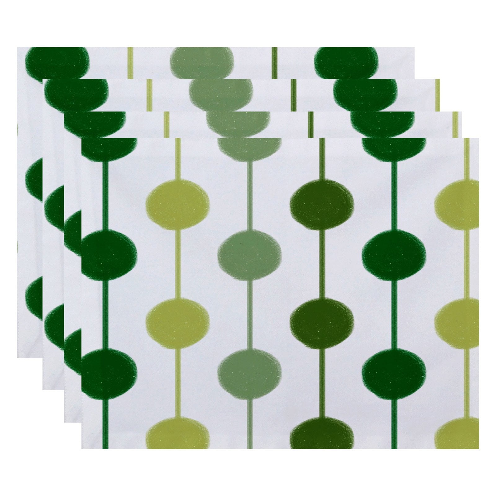 Simply Daisy 18" x 14" Brady Beads Stripe Print Placemat, Set of 4